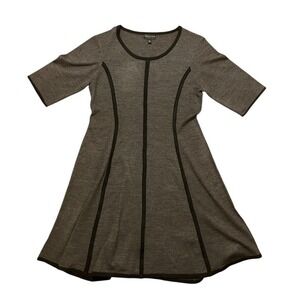 Connected Apparel Gray/Black Round Neck Sweater Dress Sz XL